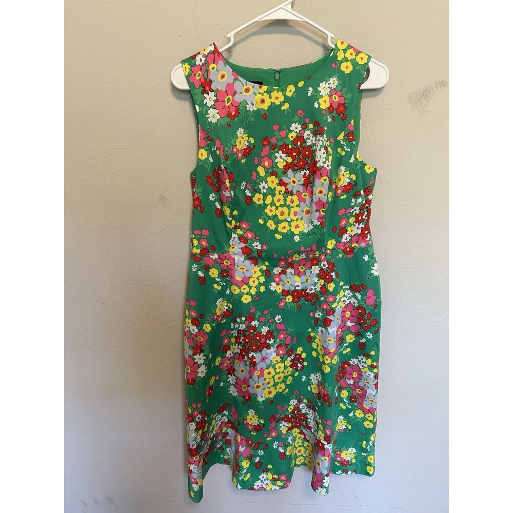 Talbots Floral Springtime Shift Dress Size 6 Cotton Summer Preppy Career Chic - Picture 2 of 10